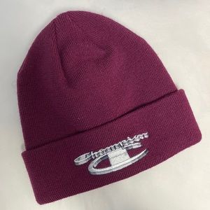 Supreme Champion 3D Metallic Beanie (Bright Purple)